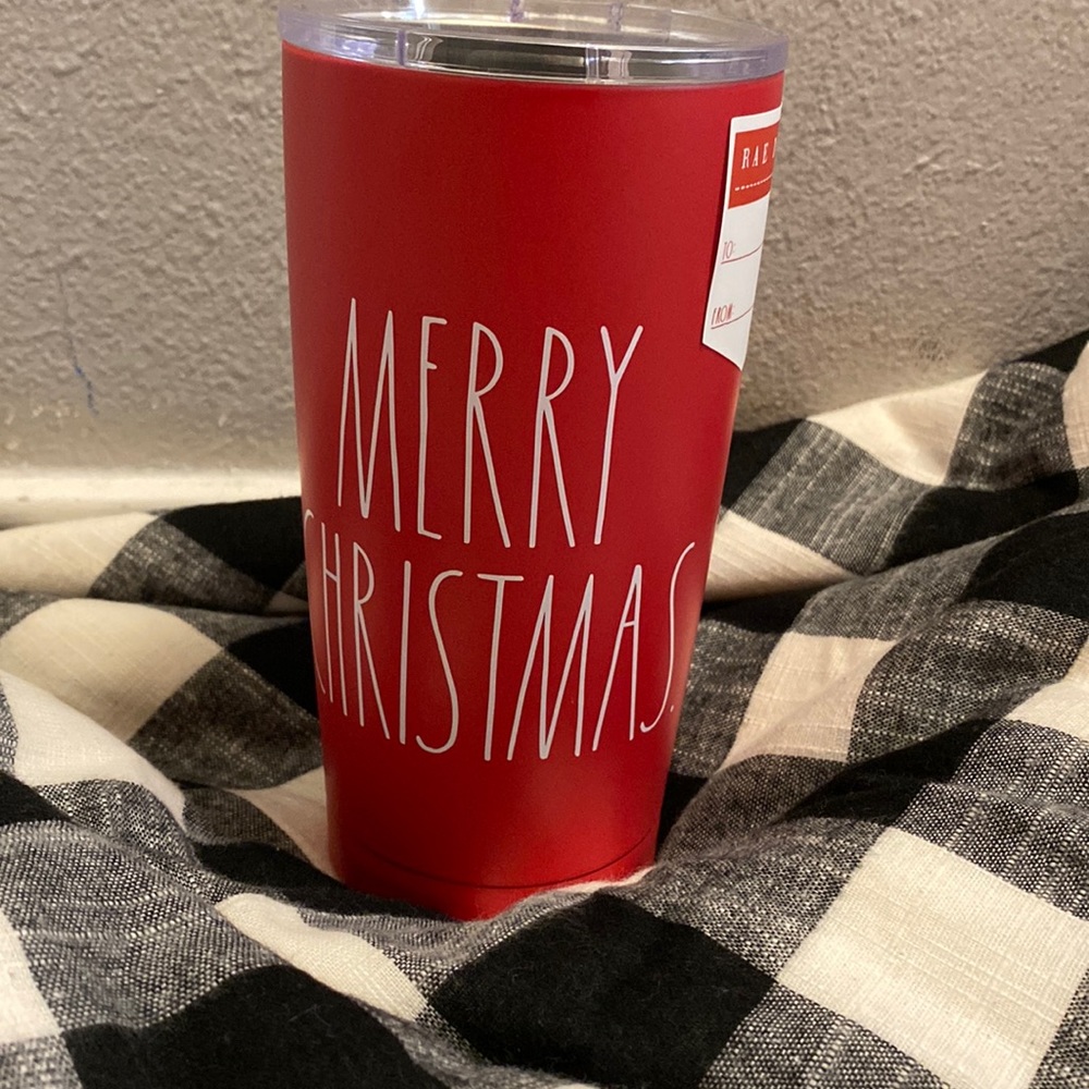 New rae dunn red merry christmas tumbler 2 FOR SALE